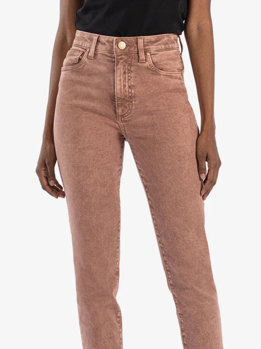 NEW! KUT from the Kloth Reese High Rise Ankle Straight Leg - Coffee Wash Size 0